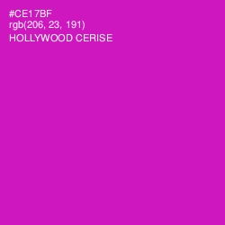 #CE17BF - Hollywood Cerise Color Image