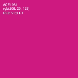 #CE1981 - Red Violet Color Image