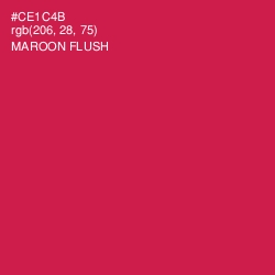 #CE1C4B - Maroon Flush Color Image