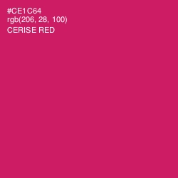 #CE1C64 - Cerise Red Color Image