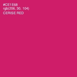 #CE1E68 - Cerise Red Color Image