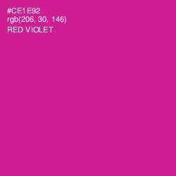 #CE1E92 - Red Violet Color Image