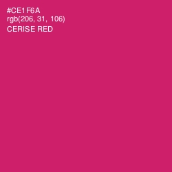 #CE1F6A - Cerise Red Color Image