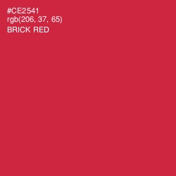 #CE2541 - Brick Red Color Image