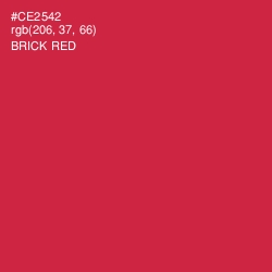 #CE2542 - Brick Red Color Image