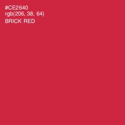 #CE2640 - Brick Red Color Image