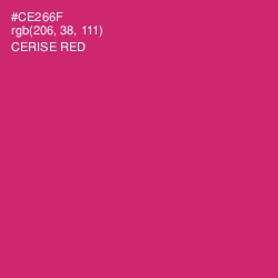 #CE266F - Cerise Red Color Image