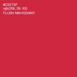 #CE273F - Flush Mahogany Color Image