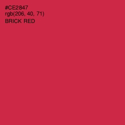 #CE2847 - Brick Red Color Image