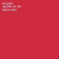 #CE2B41 - Brick Red Color Image