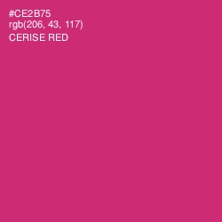 #CE2B75 - Cerise Red Color Image