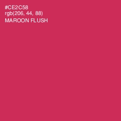 #CE2C58 - Maroon Flush Color Image