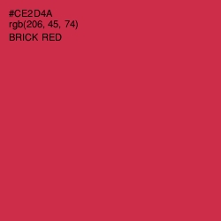 #CE2D4A - Brick Red Color Image