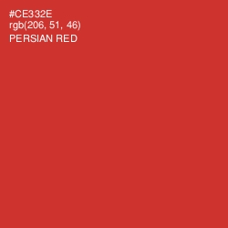#CE332E - Persian Red Color Image