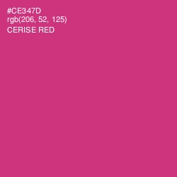 #CE347D - Cerise Red Color Image