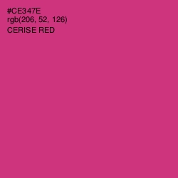 #CE347E - Cerise Red Color Image