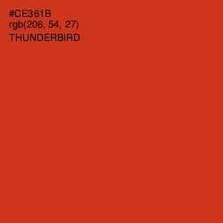 #CE361B - Thunderbird Color Image
