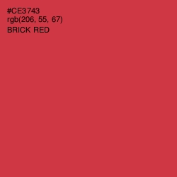#CE3743 - Brick Red Color Image