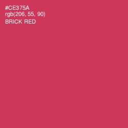 #CE375A - Brick Red Color Image