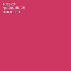 #CE375F - Brick Red Color Image