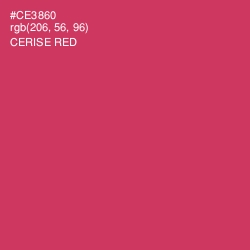 #CE3860 - Cerise Red Color Image