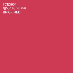 #CE3954 - Brick Red Color Image