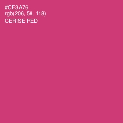 #CE3A76 - Cerise Red Color Image