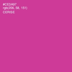 #CE3A97 - Cerise Color Image