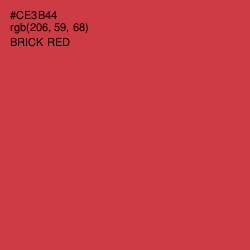 #CE3B44 - Brick Red Color Image