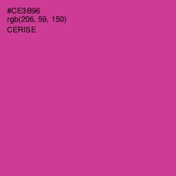 #CE3B96 - Cerise Color Image