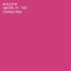 #CE3D7B - Cerise Red Color Image