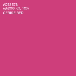 #CE3E7B - Cerise Red Color Image