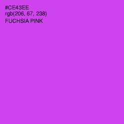 #CE43EE - Fuchsia Pink Color Image