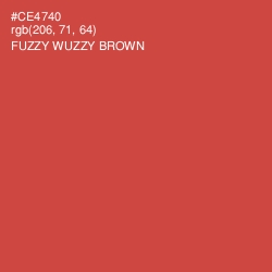 #CE4740 - Fuzzy Wuzzy Brown Color Image