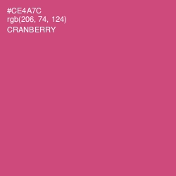 #CE4A7C - Cranberry Color Image