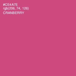 #CE4A7E - Cranberry Color Image