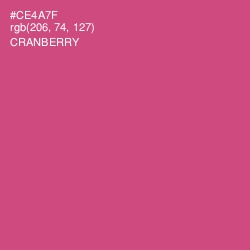 #CE4A7F - Cranberry Color Image