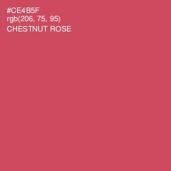 #CE4B5F - Chestnut Rose Color Image