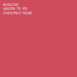 #CE4C5D - Chestnut Rose Color Image