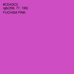 #CE4DC3 - Fuchsia Pink Color Image