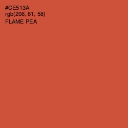 #CE513A - Flame Pea Color Image
