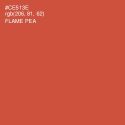 #CE513E - Flame Pea Color Image