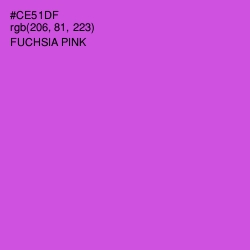 #CE51DF - Fuchsia Pink Color Image