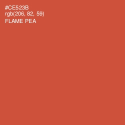 #CE523B - Flame Pea Color Image