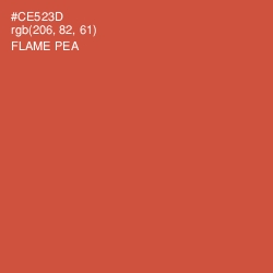 #CE523D - Flame Pea Color Image