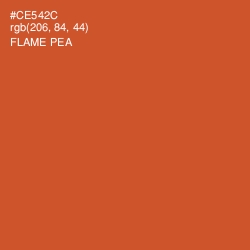 #CE542C - Flame Pea Color Image