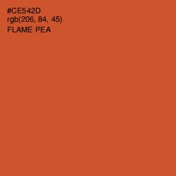 #CE542D - Flame Pea Color Image