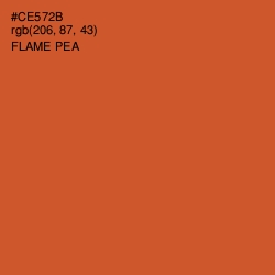 #CE572B - Flame Pea Color Image