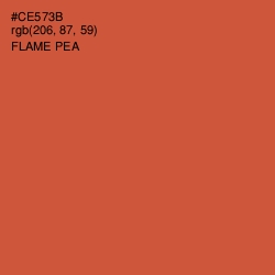 #CE573B - Flame Pea Color Image