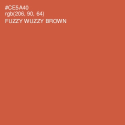 #CE5A40 - Fuzzy Wuzzy Brown Color Image